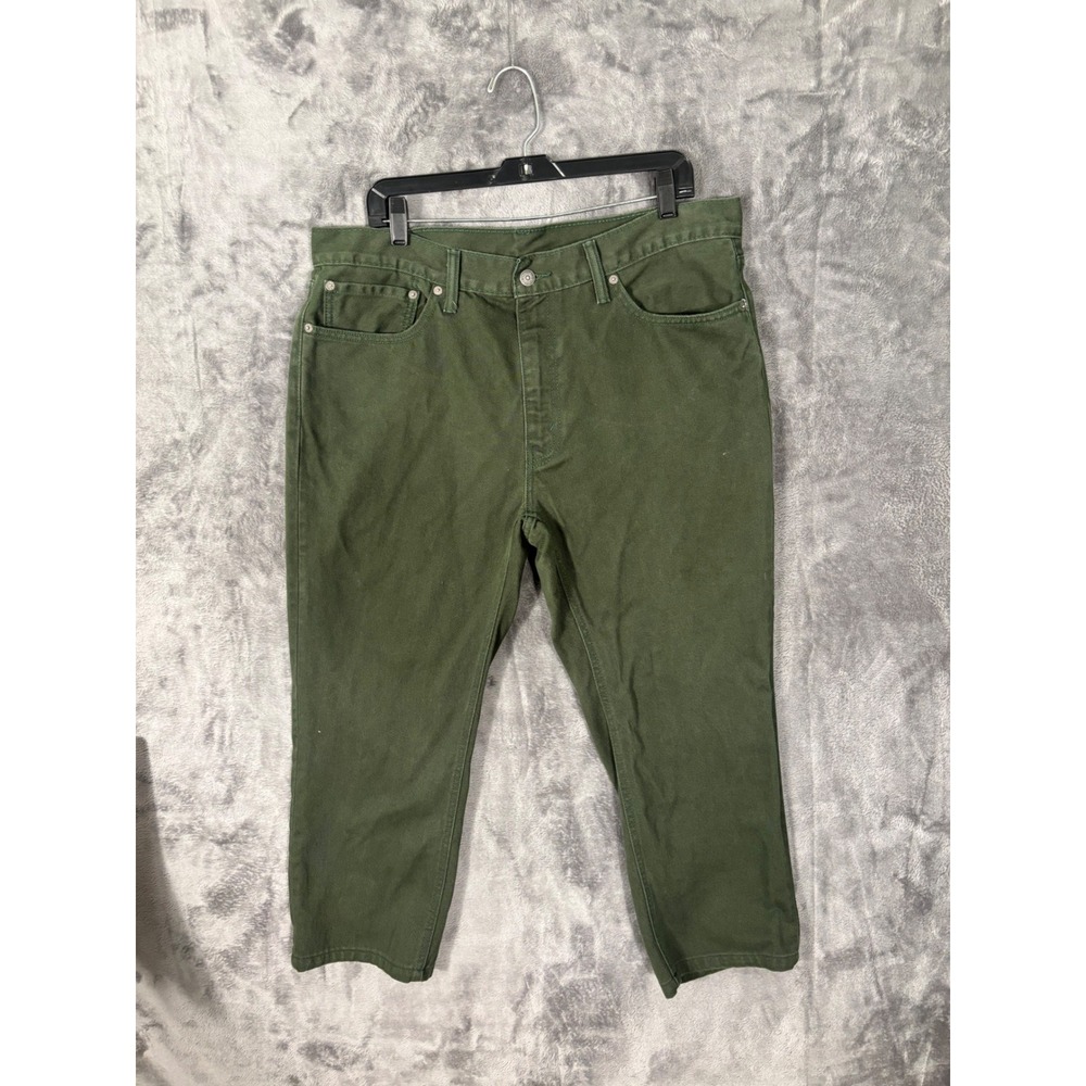 Levis 541 Athletic Taper Jeans Mens 36x30 Olive Green Twill Pants